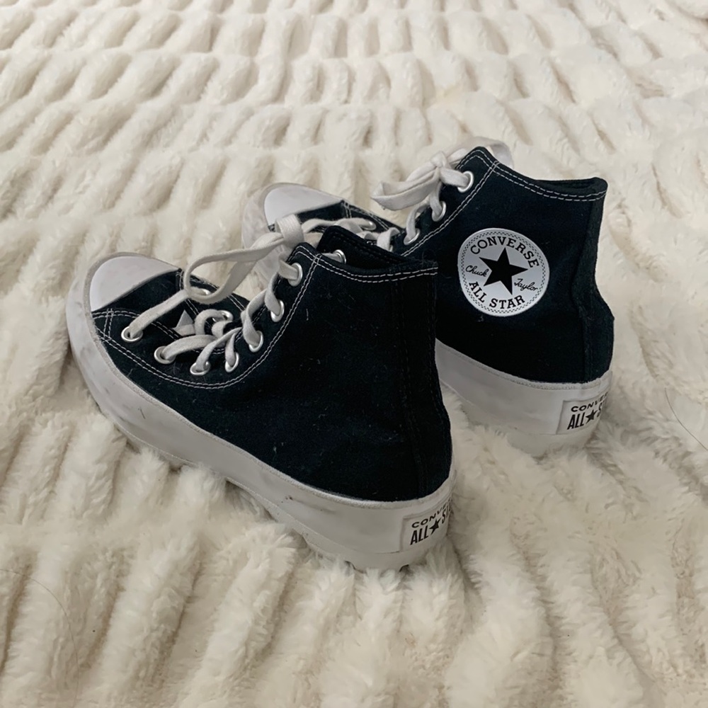 Black and White Platform Converse